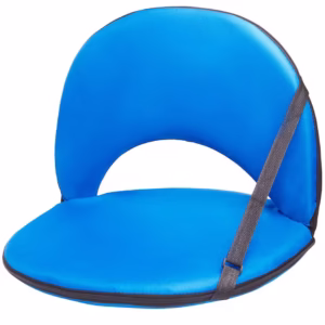 Travel Folding Cushioned Seat 5 Adjustable Positions Blue Or Gray
