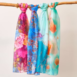 Women's Sheer and Lightweight Chiffon Scarf